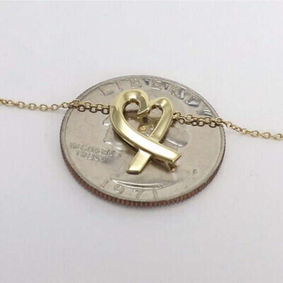 TIFFANY AND CO 💙 DESIGNER Picasso. Material : Yellow 18k GOLD 16 INCH NECKLACE - Picture 11 of 13